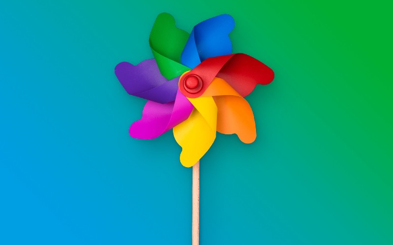 colorful paper windmill